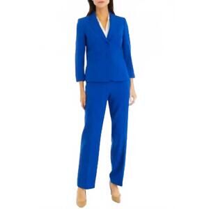 NEW LE SUIT notch lapel 2-button long sleeve blazer & straight-leg trouser pants